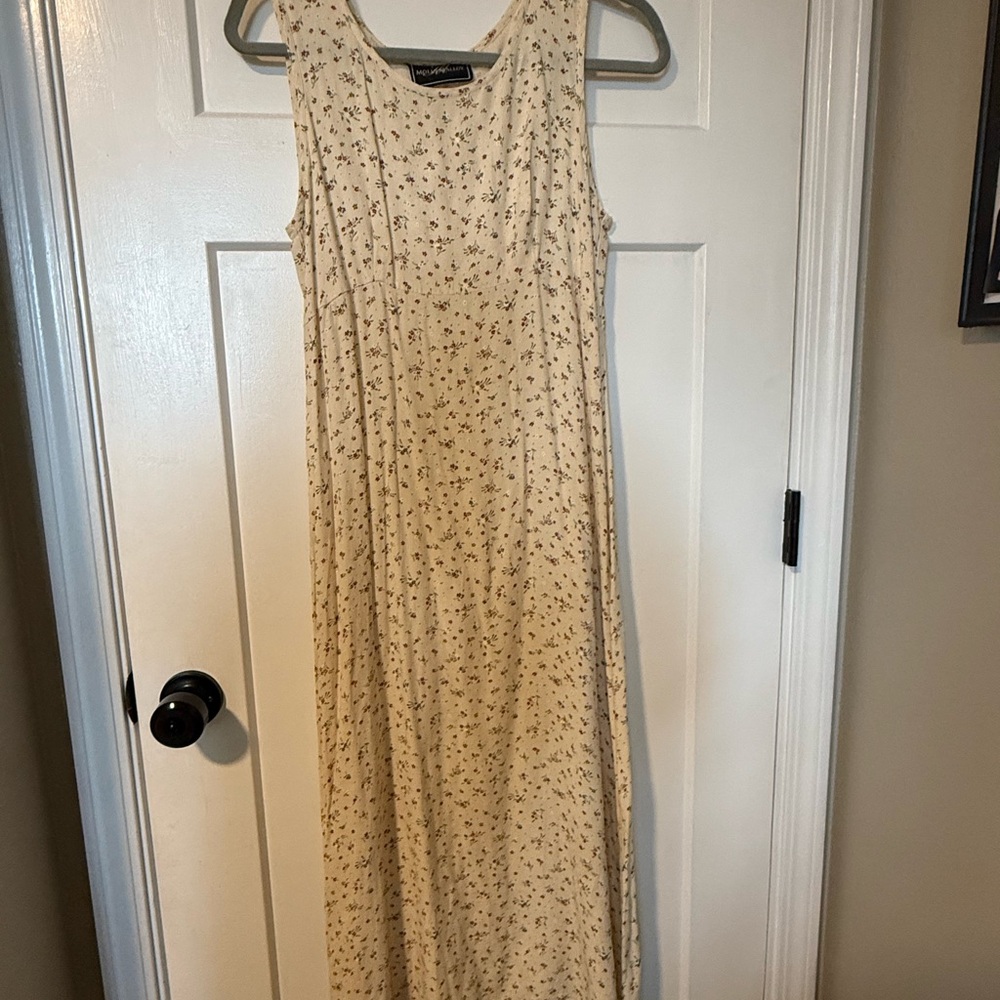 Vintage summer spring floral maxi dress